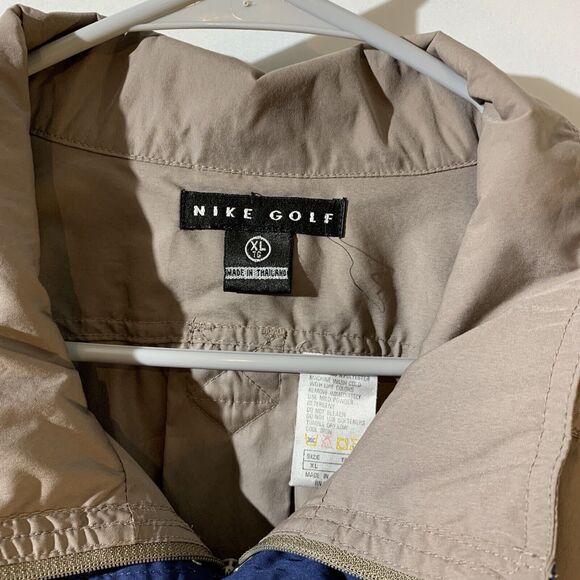 Nike Golf Windbreaker Pullover Mens Size XL Brown Navy - Picture 3 of 6